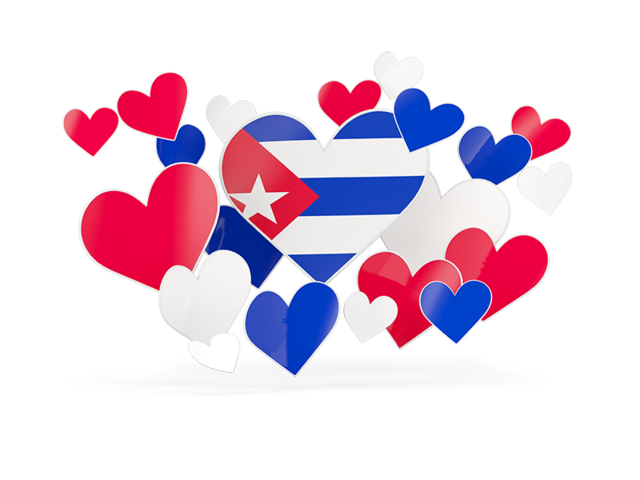 Flying heart stickers. Download flag icon of Cuba at PNG format