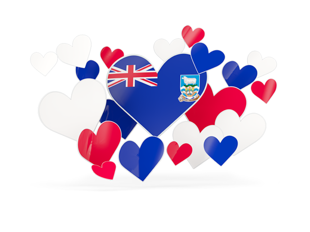 Flying heart stickers. Download flag icon of Falkland Islands at PNG format