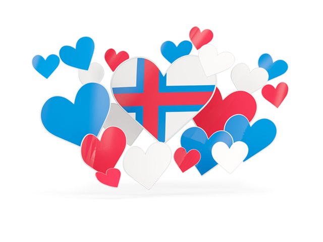 Flying heart stickers. Download flag icon of Faroe Islands at PNG format