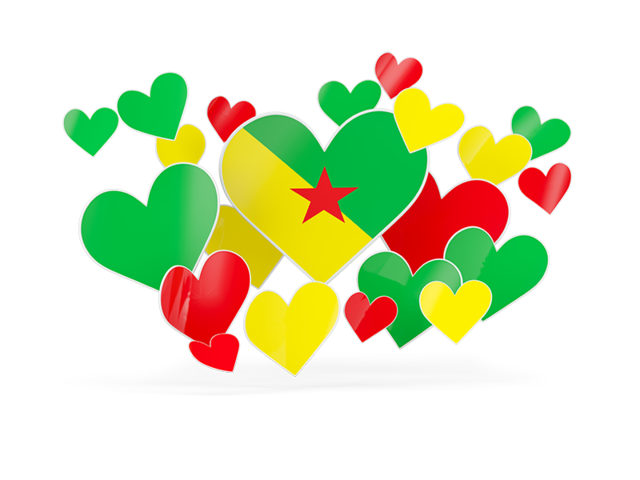 Flying heart stickers. Download flag icon of French Guiana at PNG format