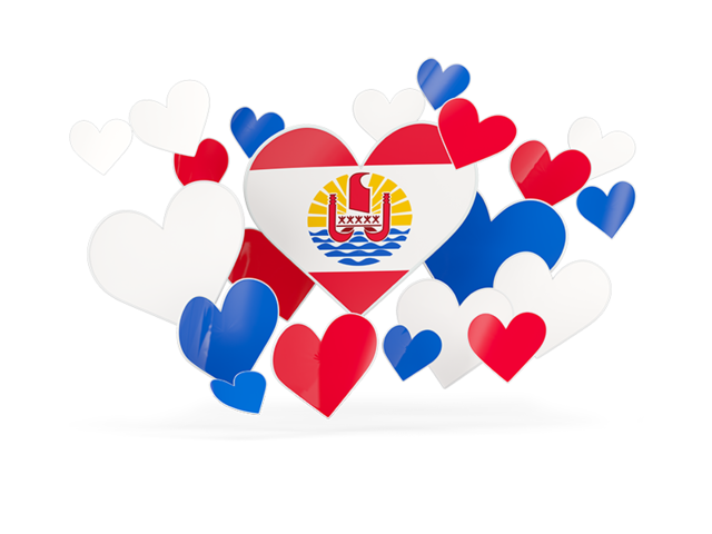 Flying heart stickers. Download flag icon of French Polynesia at PNG format