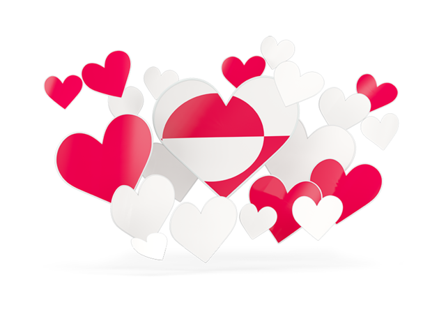 Flying heart stickers. Download flag icon of Greenland at PNG format