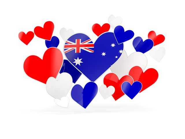 Flying heart stickers. Download flag icon of Heard Island at PNG format