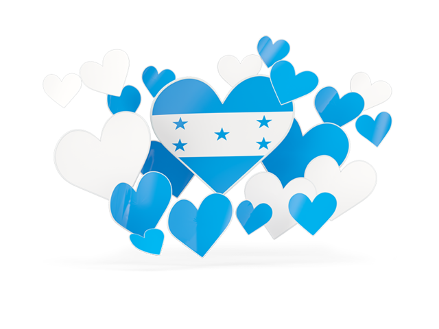 Flying heart stickers. Download flag icon of Honduras at PNG format