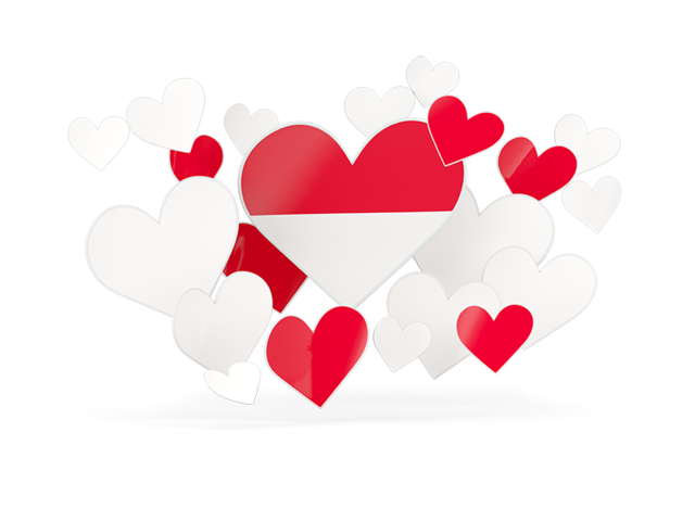 Flying heart stickers. Download flag icon of Indonesia at PNG format