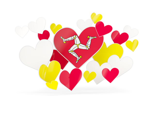 Flying heart stickers. Download flag icon of Isle of Man at PNG format