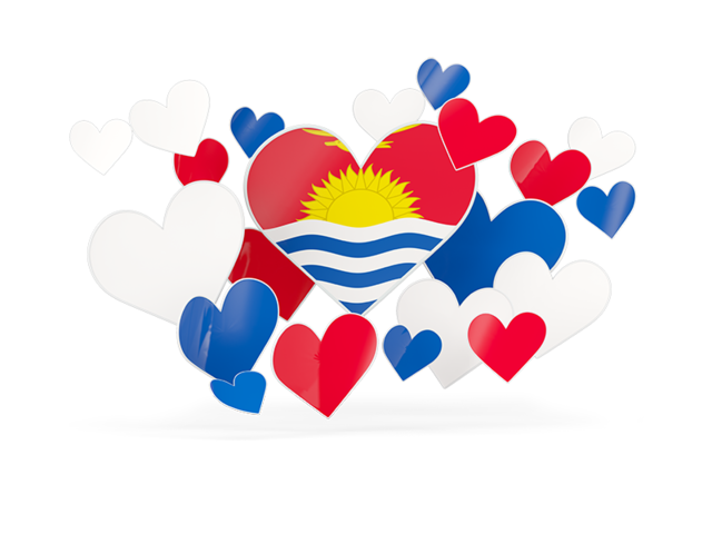 Flying heart stickers. Download flag icon of Kiribati at PNG format