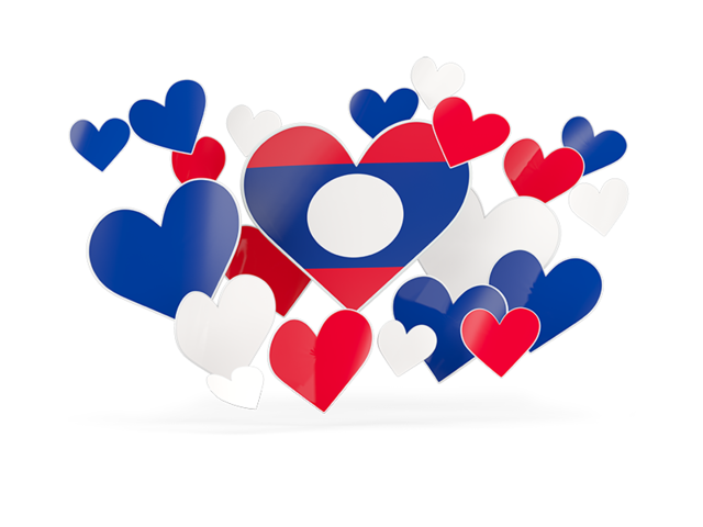Flying heart stickers. Download flag icon of Laos at PNG format
