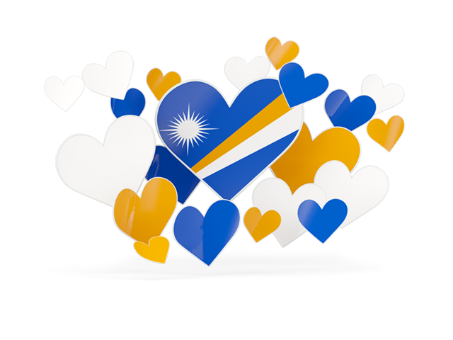 Flying heart stickers. Download flag icon of Marshall Islands at PNG format