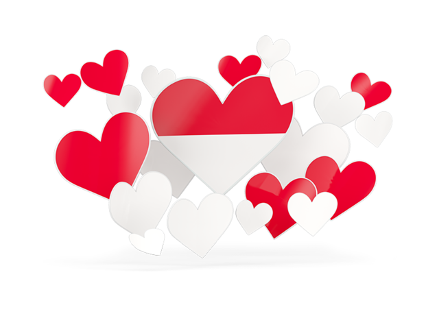 Flying heart stickers. Download flag icon of Monaco at PNG format