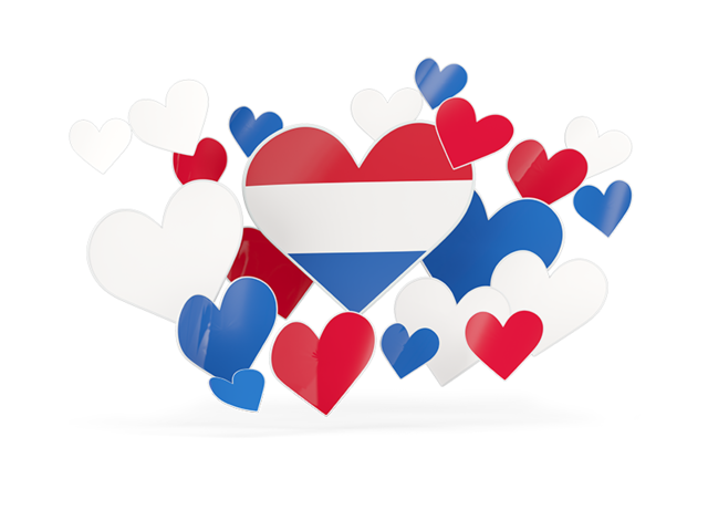 Flying heart stickers. Download flag icon of Netherlands at PNG format