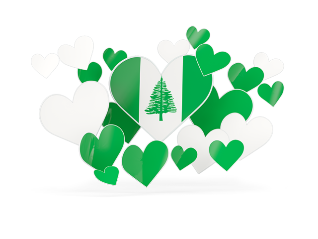 Flying heart stickers. Download flag icon of Norfolk Island at PNG format