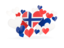 Norway. Flying heart stickers. Download icon.