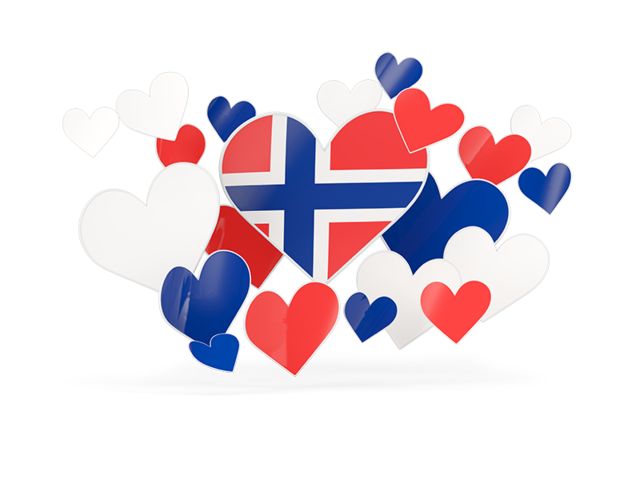 Flying heart stickers. Download flag icon of Norway at PNG format