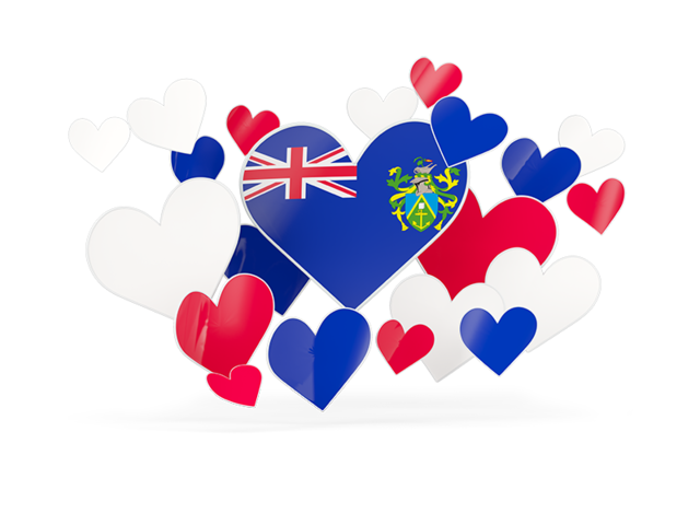 Flying heart stickers. Download flag icon of Pitcairn Islands at PNG format