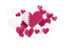Qatar. Flying heart stickers. Download icon.