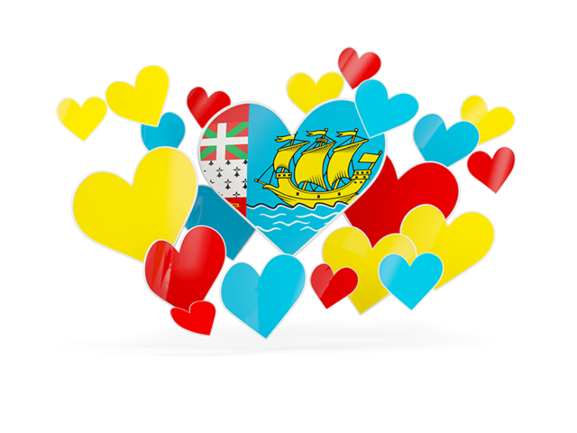 Flying heart stickers. Download flag icon of Saint Pierre and Miquelon at PNG format