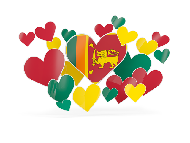 Flying heart stickers. Download flag icon of Sri Lanka at PNG format