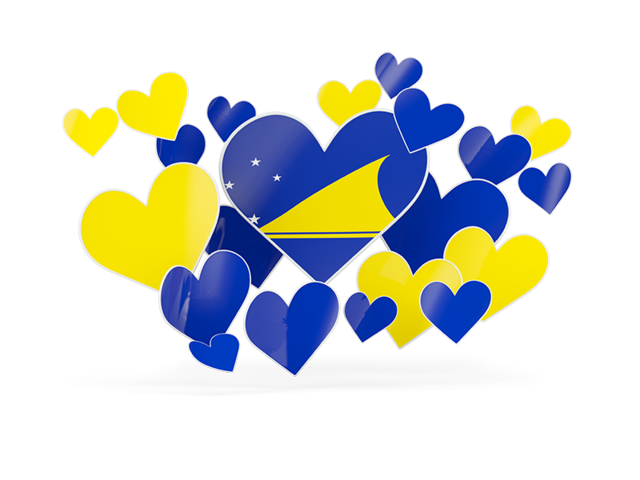 Flying heart stickers. Download flag icon of Tokelau at PNG format