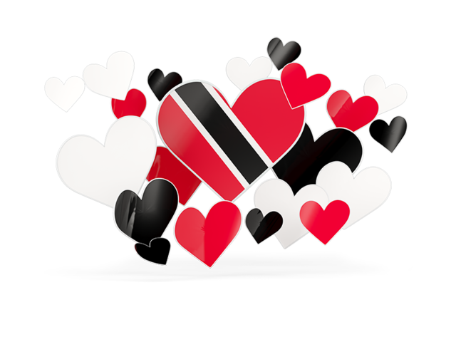 Flying heart stickers. Download flag icon of Trinidad and Tobago at PNG format