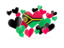 Vanuatu. Flying heart stickers. Download icon.