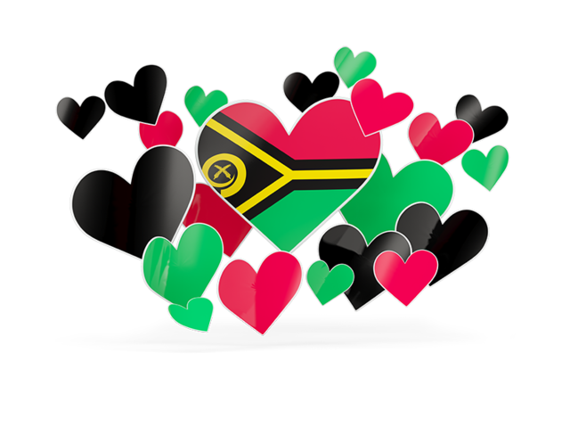 Flying heart stickers. Download flag icon of Vanuatu at PNG format