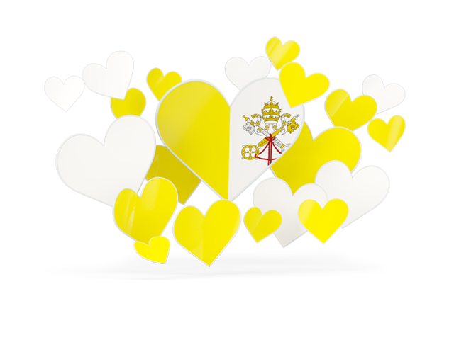 Flying heart stickers. Download flag icon of Vatican City at PNG format
