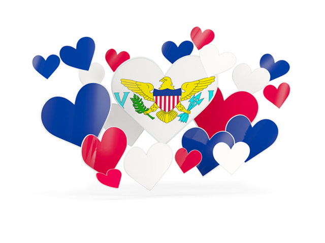 Flying heart stickers. Download flag icon of Virgin Islands of the United States at PNG format