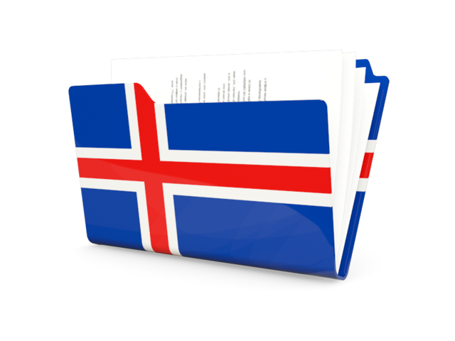 Иконка-папка. Скачать флаг. Исландия