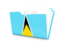 Saint Lucia. Folder icon. Download icon.