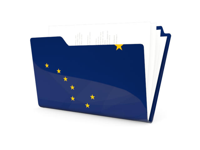 Folder icon. Download flag icon of Alaska