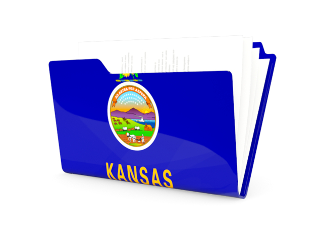 Folder icon. Download flag icon of Kansas