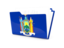 Flag of state of New York. Folder icon. Download icon