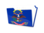 Flag of state of North Dakota. Folder icon. Download icon