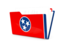 Flag of state of Tennessee. Folder icon. Download icon