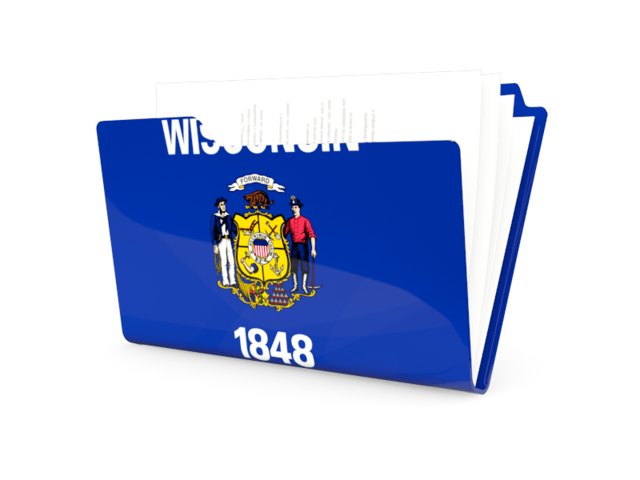 Folder icon. Download flag icon of Wisconsin