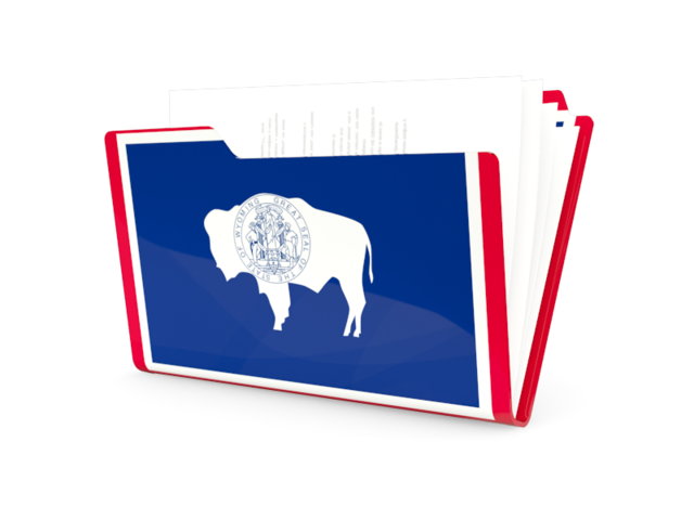 Folder icon. Download flag icon of Wyoming