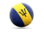 Barbados. Football icon. Download icon.