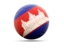 Cambodia. Football icon. Download icon.