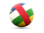 Central African Republic. Football icon. Download icon.