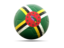 Dominica. Football icon. Download icon.