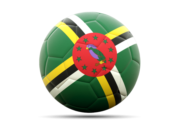 Football icon. Download flag icon of Dominica at PNG format