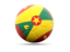 Grenada. Football icon. Download icon.