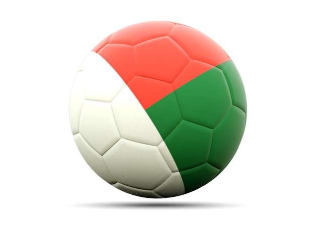 Football icon. Illustration of flag of Madagascar