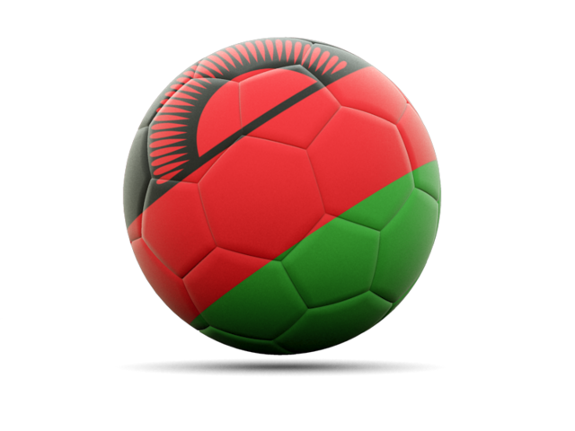 Football icon. Illustration of flag of Malawi