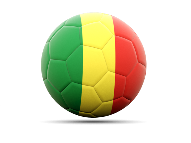 Football icon. Illustration of flag of Republic of the Congo