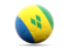 Saint Vincent and the Grenadines. Football icon. Download icon.