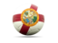 Flag of state of Florida. Football icon. Download icon