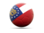 Flag of state of Georgia. Football icon. Download icon