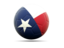 Flag of state of Texas. Football icon. Download icon